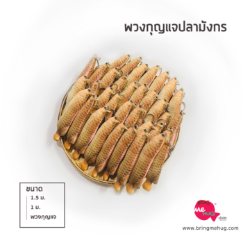 พวงกุญแจปลามังกร สีทอง